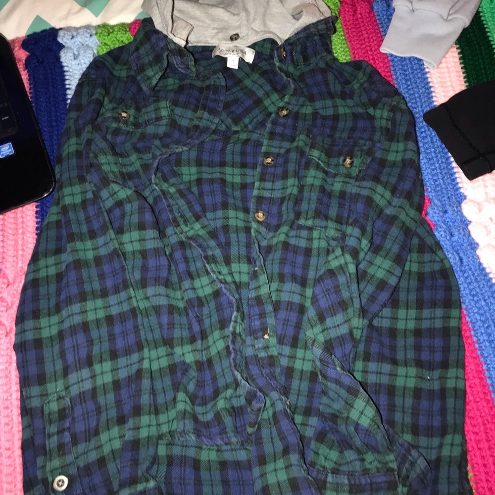 Flannel with hood